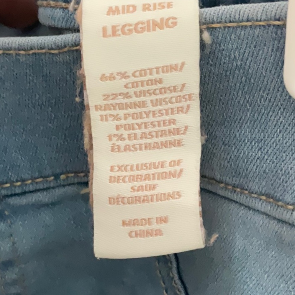 Justice Sequin Mid Rise Jegging Size 10 Slim - Picture 11 of 11